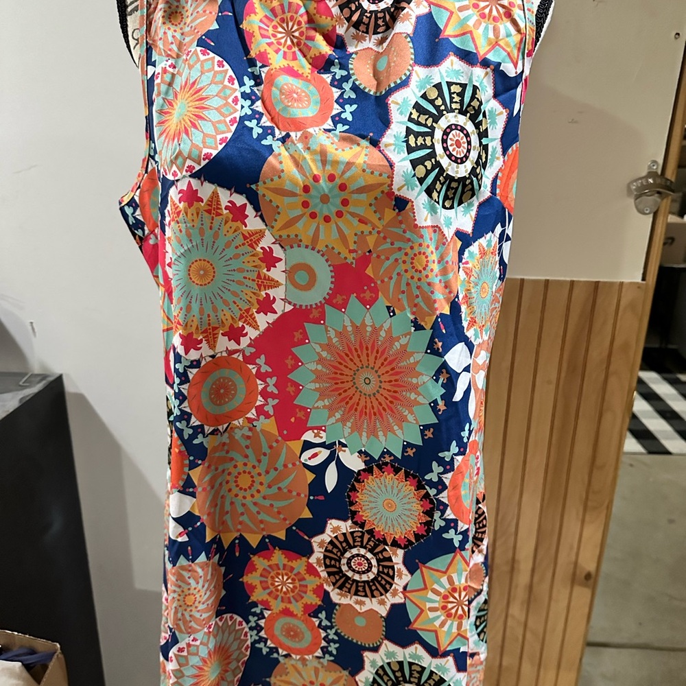 Colorful Mandala Print Dress